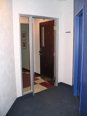 Vinyl Covered Drywall Hallway